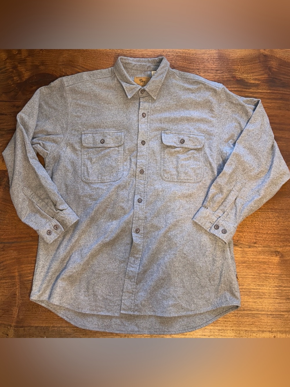 Moose Creek Heavy Flannel Shirt Men’s 2XL Gray Button Up Long Sleeve Outdoor
